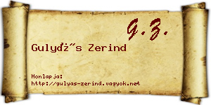 Gulyás Zerind névjegykártya